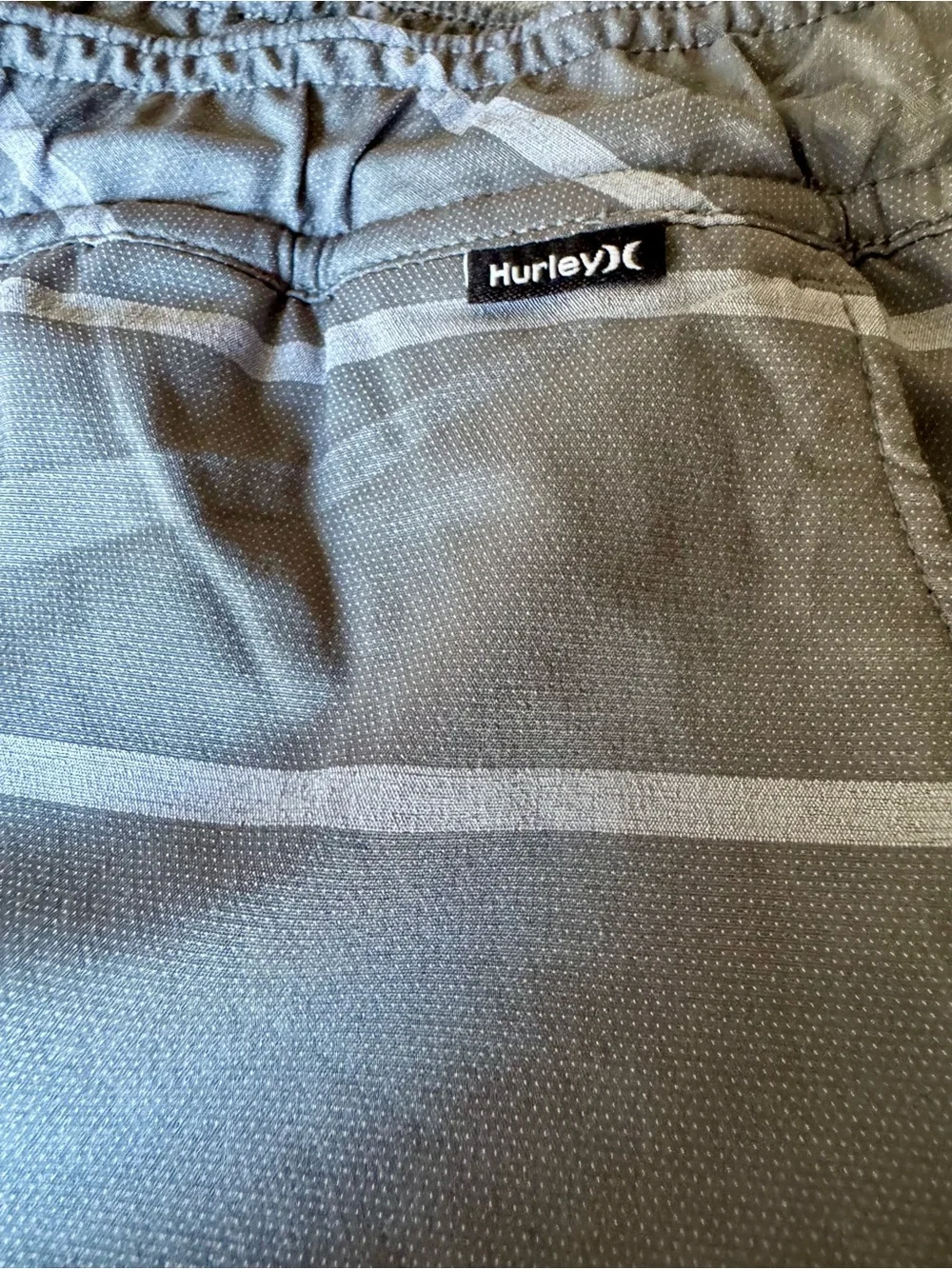 Hurley Gray Striped Board Shorts